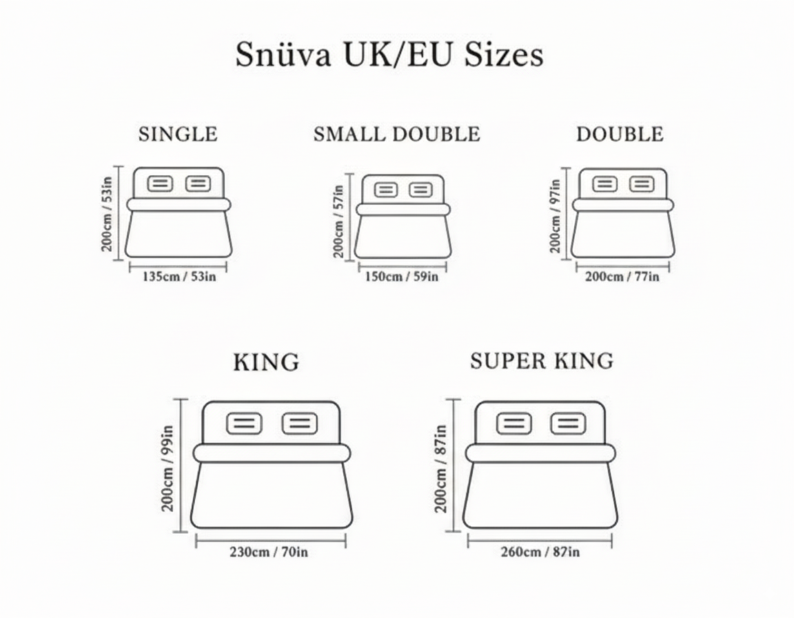 Snūva VelvetDream™ 4-Piece Bedding Set (Duvet Cover + Fitted Sheet + 2 Pillowcases) - Snuva